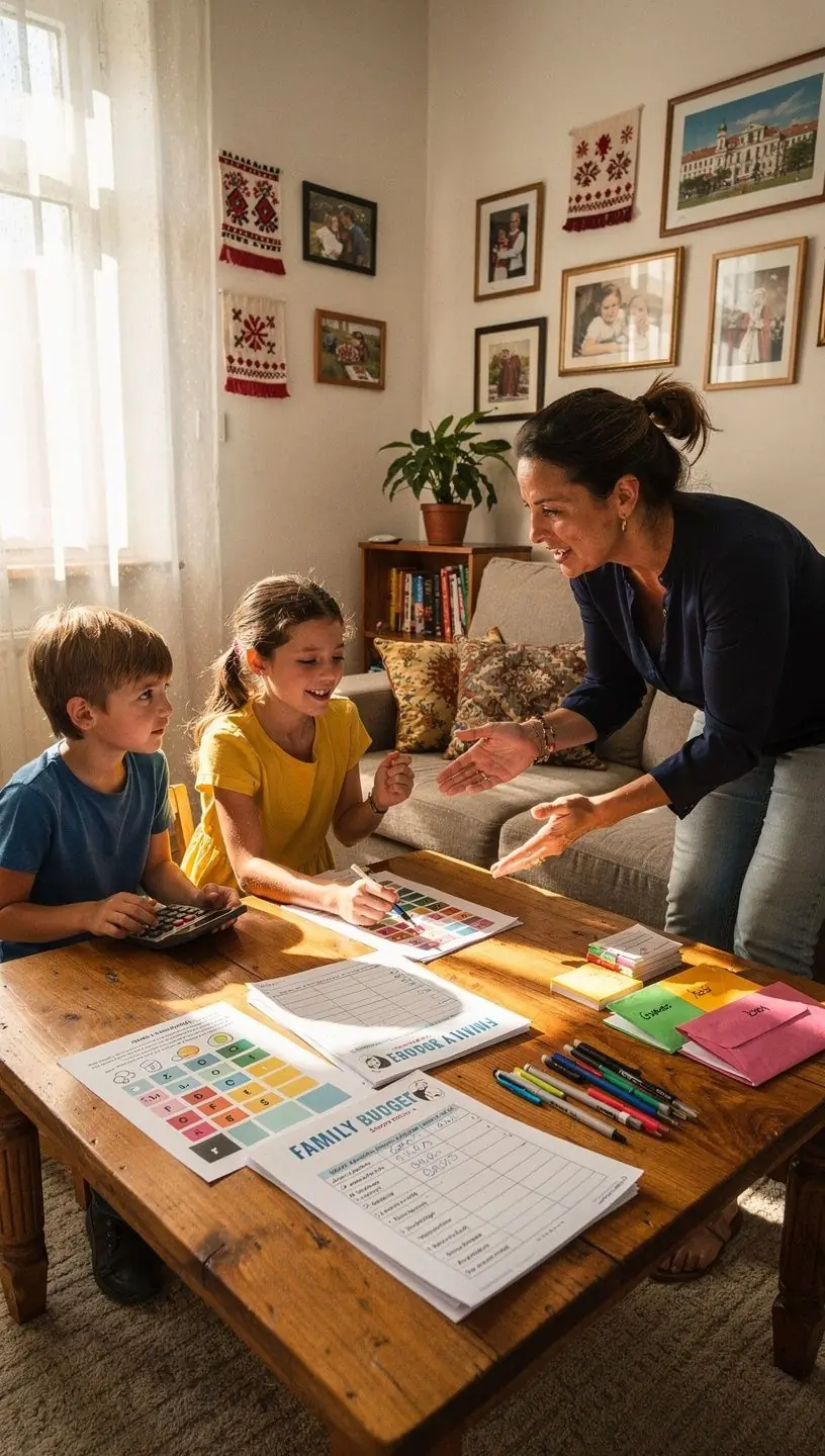 Szakértői blogbejegyzés megjelenítése, amely személyes pénzügyi alapokat és családi költségvetési tippeket tartalmaz.