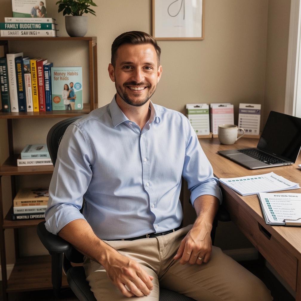 Családi költségvetési készlet és nyomtatott ellenőrző lista egy asztalon, pénzügyi tervezéshez.